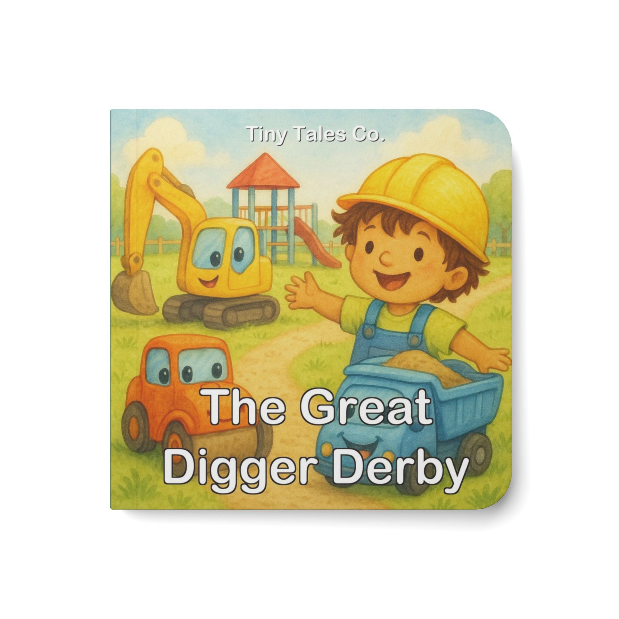 Board Book – The Great Digger Derby: Construction Vehicle Story for Toddlers