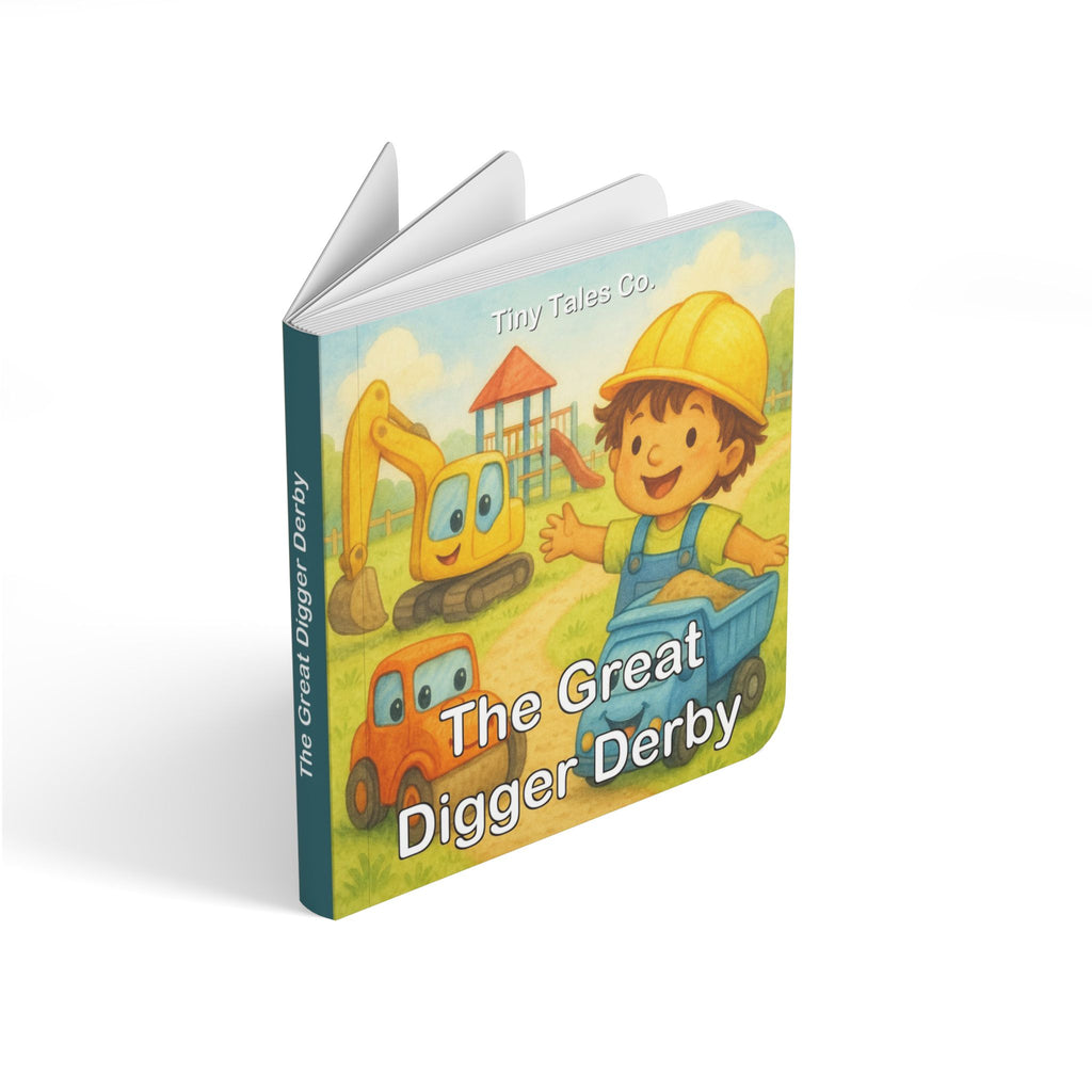 Board Book – The Great Digger Derby: Construction Vehicle Story for Toddlers