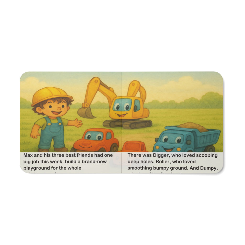 Board Book – The Great Digger Derby: Construction Vehicle Story for Toddlers