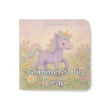 Unicorn Board Book — "Glimmer's Big Leap" Toddler Storybook