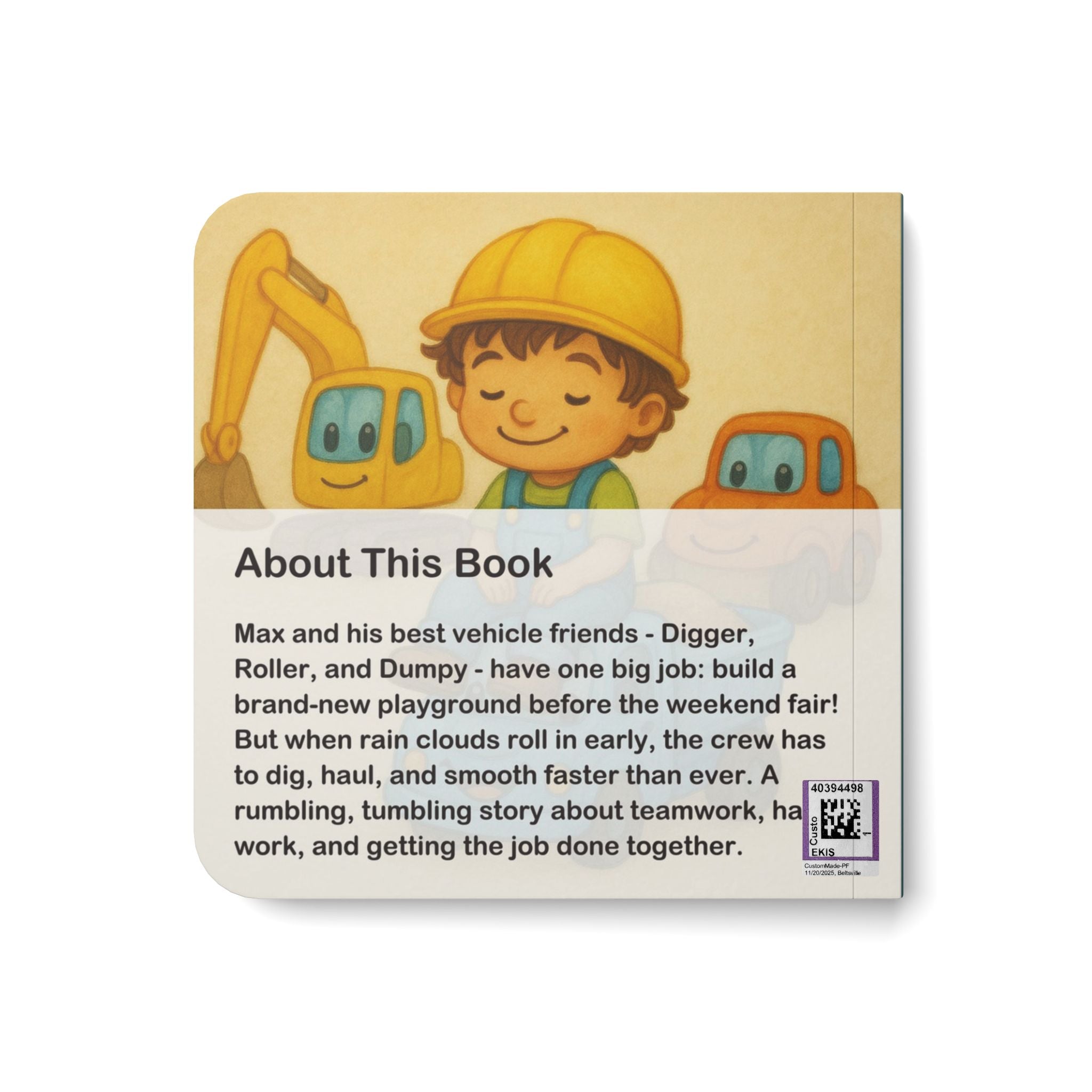 Board Book – The Great Digger Derby: Construction Vehicle Story for Toddlers